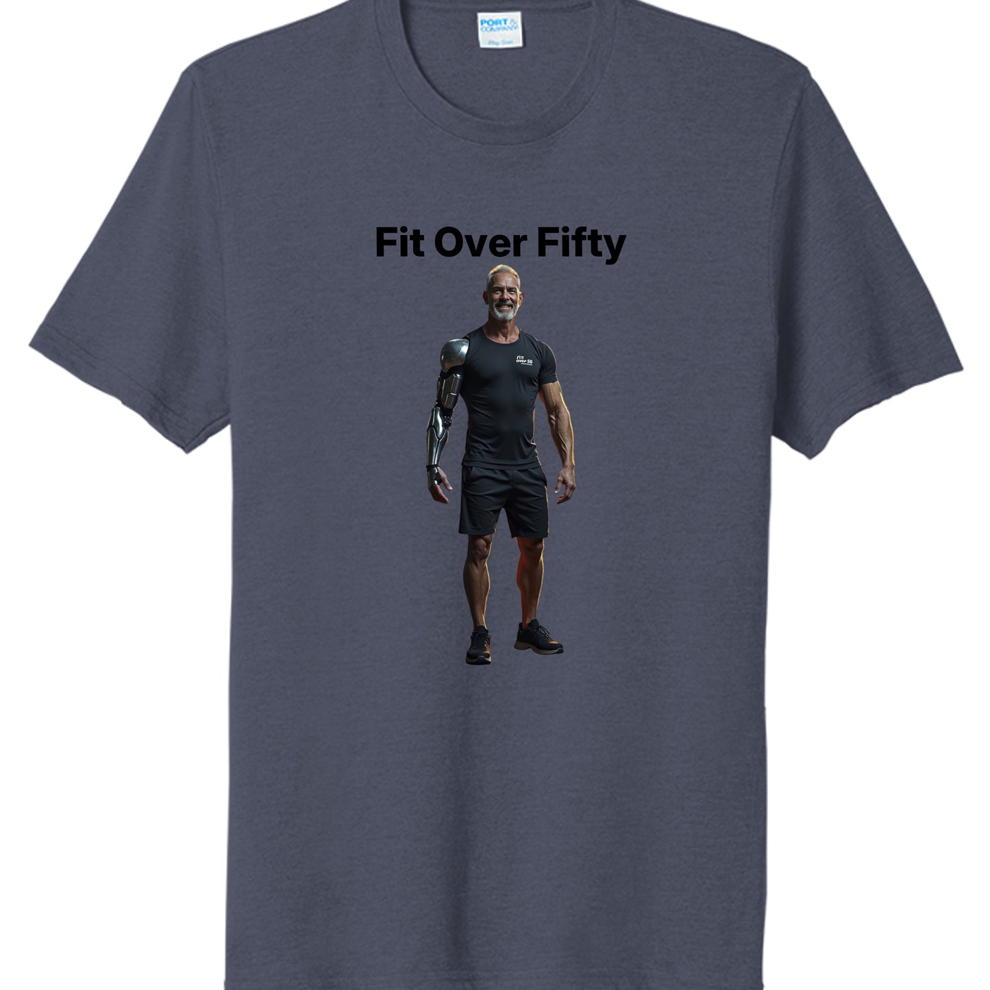 Team Navy Heather - PC330 - FRONT