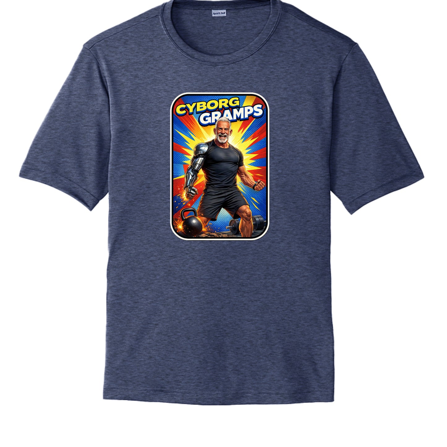 True Navy Heather - ST350 - FRONT